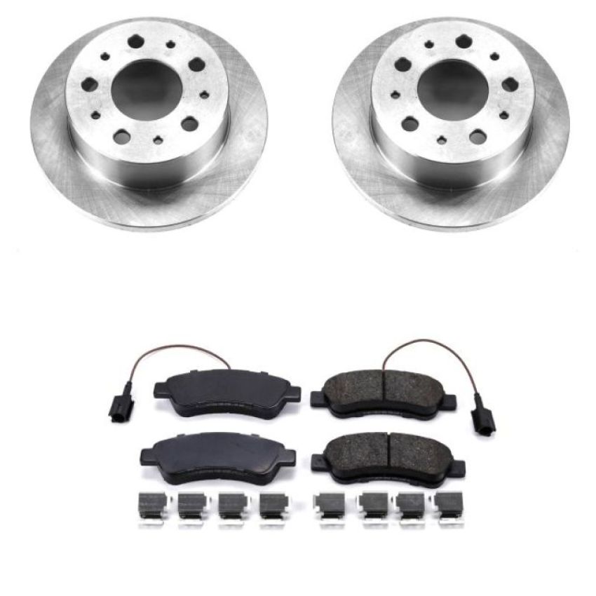 PowerStop KOE7310 OE Stock Replacement Low-Dust Ceramic Brake Pad and Rotor Kit