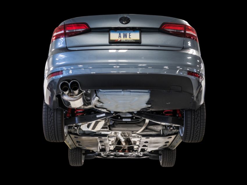 AWE Tuning 3015-23056 09-14 Volkswagen Jetta Mk6 1.4T Touring Edition Exhaust - Diamond Black Tips