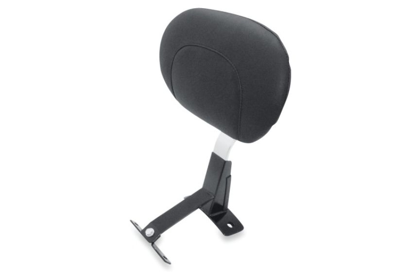 Mustang Motorcycle 79611 Mustang 08-21 Harley FL Touring Driver Backrest Kit w/Black Pearls - Black