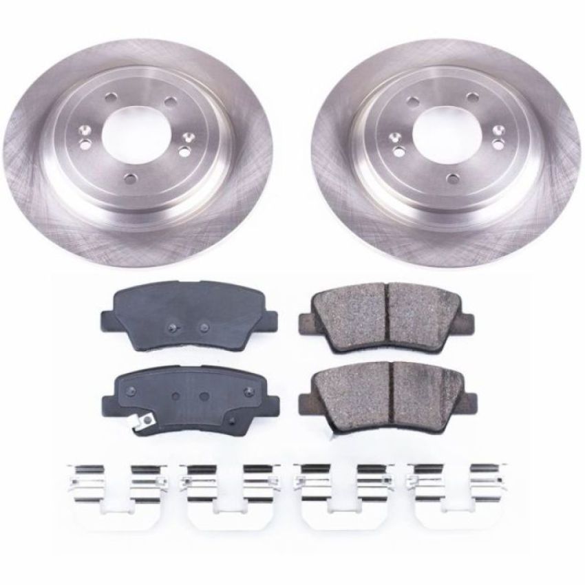 PowerStop KOE8016 OE Stock Replacement Low-Dust Ceramic Brake Pad and Rotor Kit