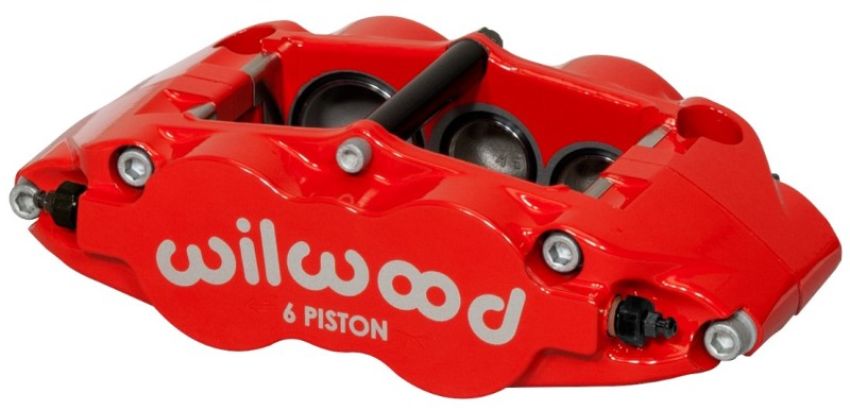 Wilwood 120-14539-RD Caliper-Forged Narrow Superlite 6R-R/H 1.75/1.25/1.25in Pistons 1.10in Rotor - Red