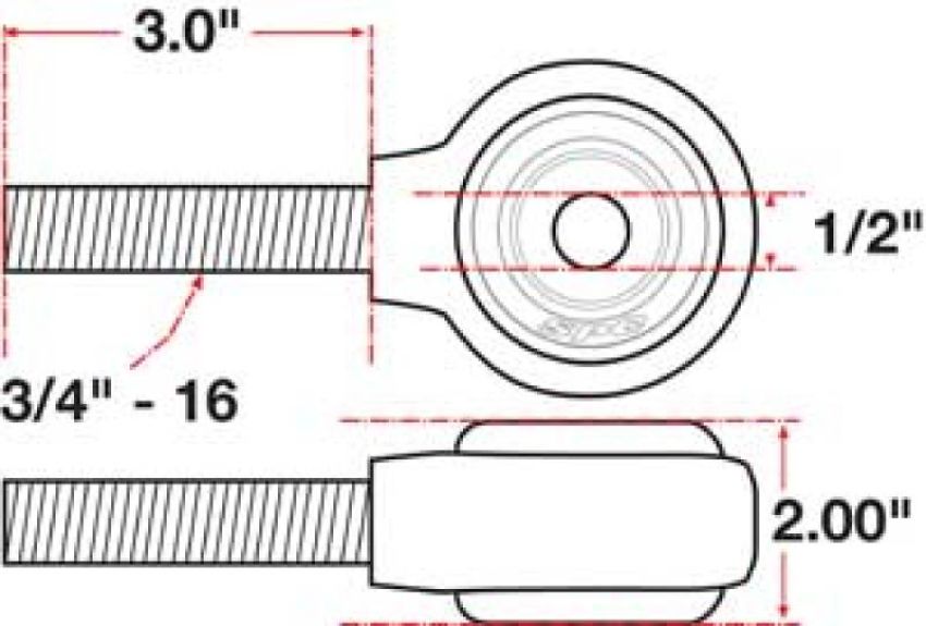 SPECIALTY PRODUCTS COMPANY 15746 XAXIS ROD END BALL JOINT