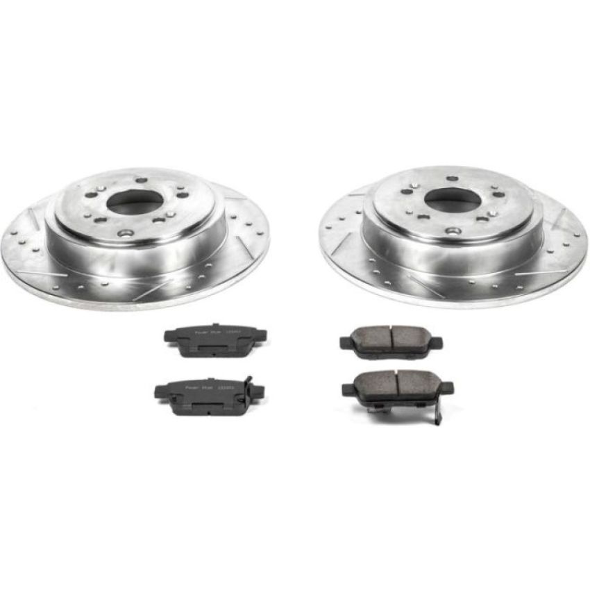 PowerStop K2431 Z23 Daily Driver Carbon-Fiber Ceramic Brake Pad and Drilled & Slotted Rotor Kit