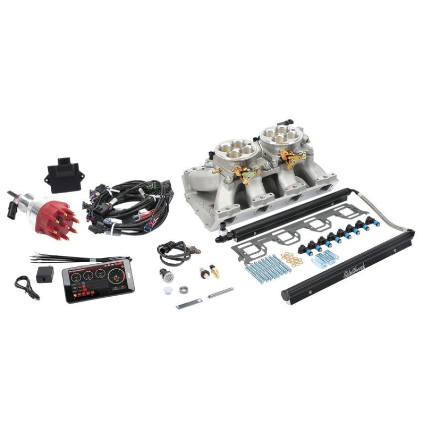 Edelbrock 35670 Pro Flo 4 EFI System Seq Port Chrysler Gen II Hemi 426-572 950 Max HP 60lb/hr Satin Finish