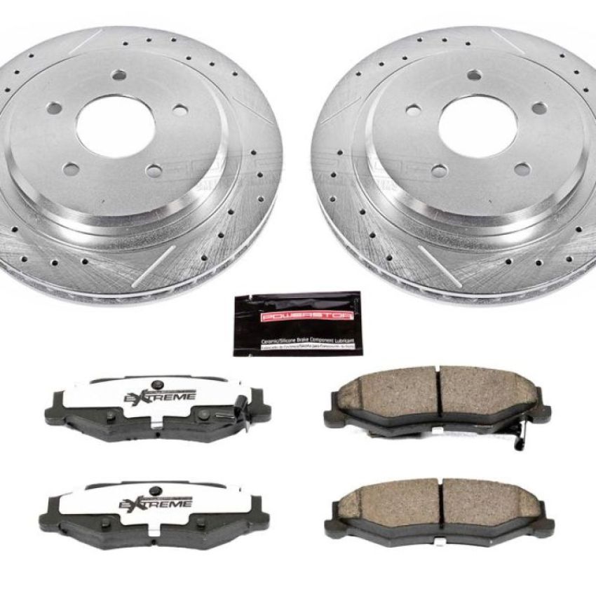 PowerStop K1563-26 Z26 Street Performance Ceramic Brake Pad and Drilled & Slotted Rotor Kit