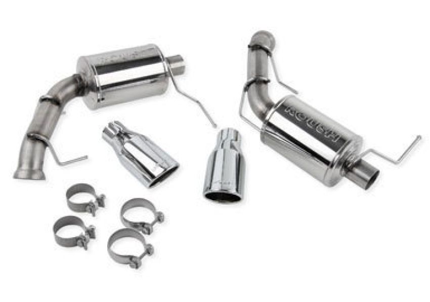 ROUSH 2011-2014 Ford Mustang V8 Enhanced Sound Dual Axle-Back w/ Round Tips