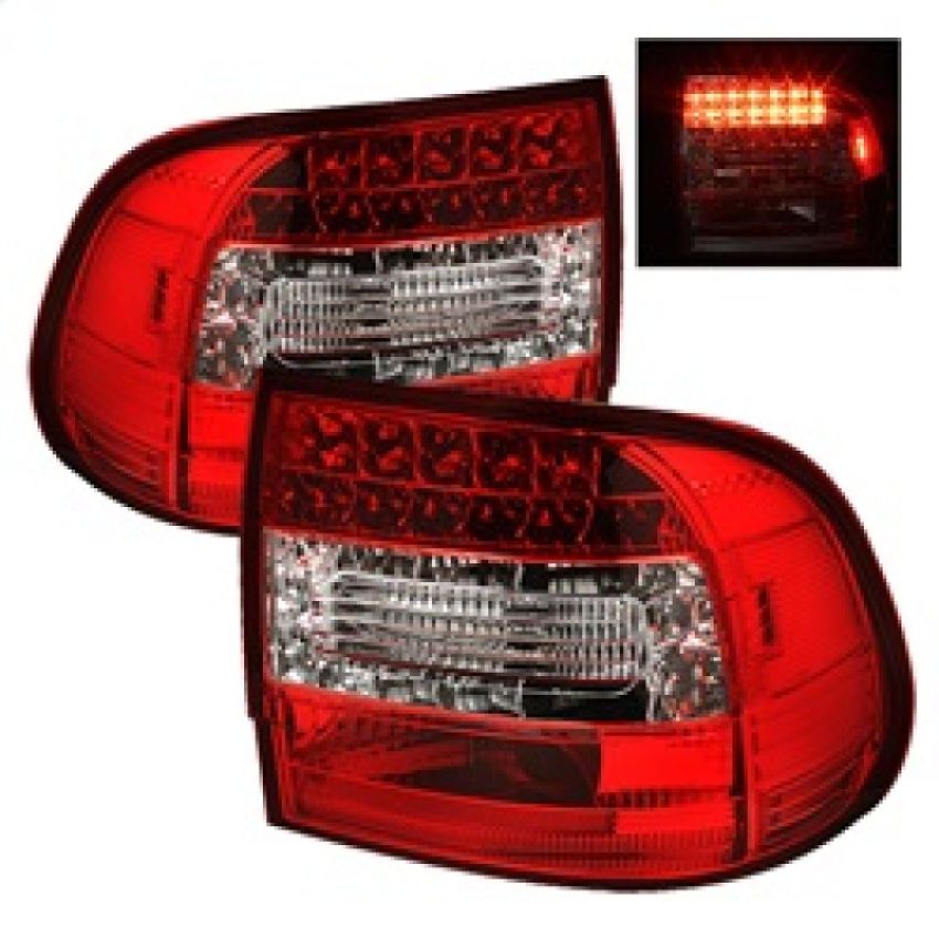 SPYDER 5007087 LED Tail Lights - Red Clear