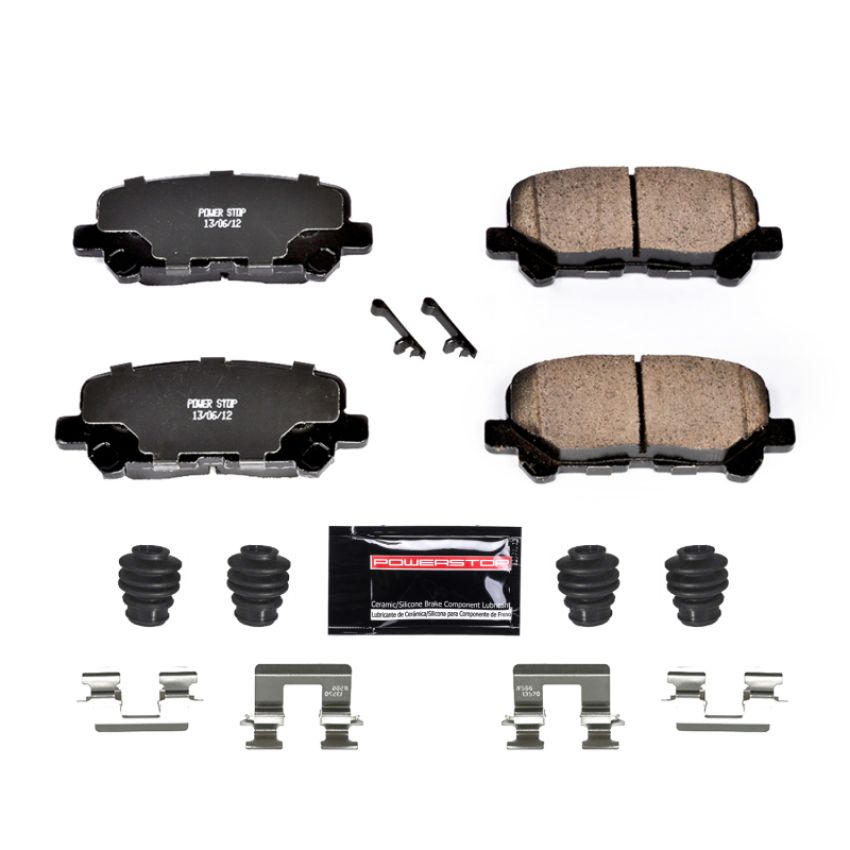 PowerStop Z23-1585 PowerStop - Z23 Daily Driver Carbon-Fiber Ceramic Brake Pads with Hardware Kit