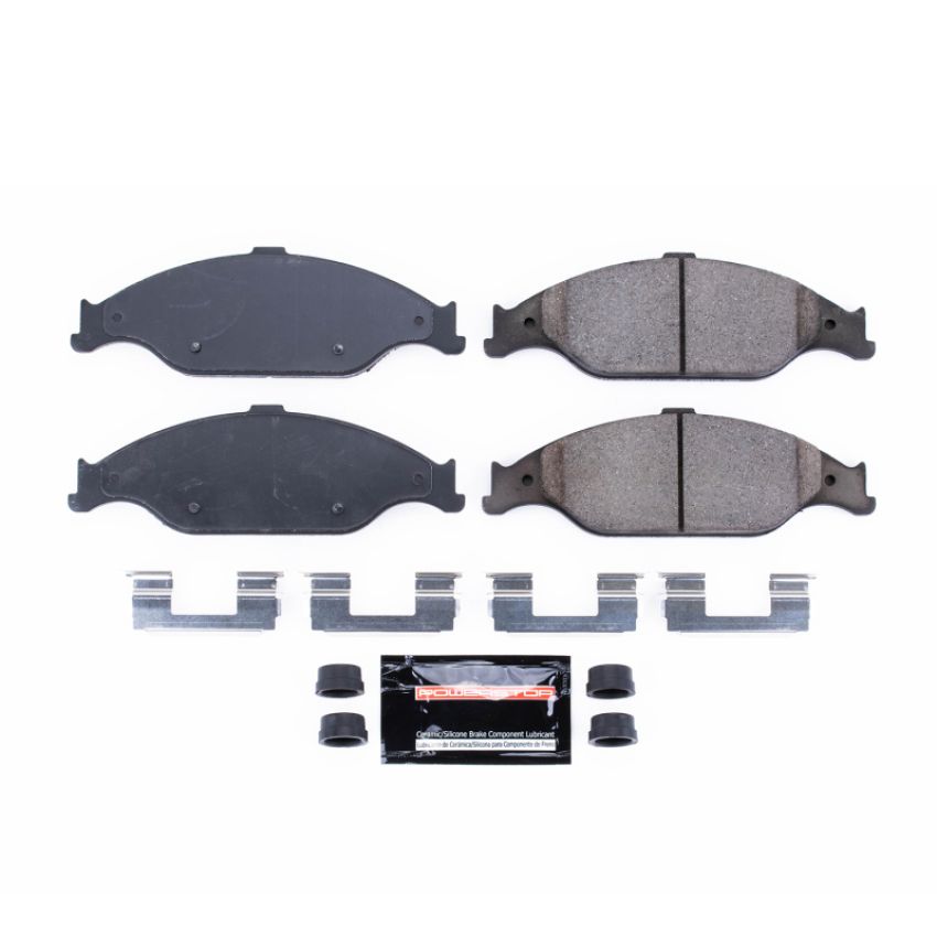 PowerStop Z23-804 PowerStop - Z23 Daily Driver Carbon-Fiber Ceramic Brake Pads with Hardware Kit