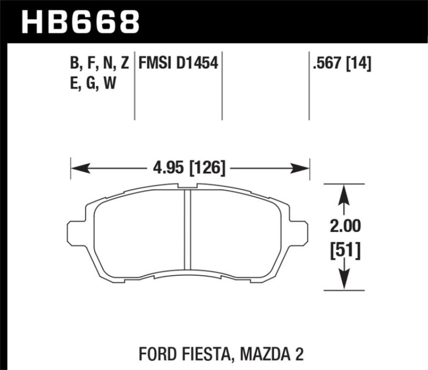 Hawk Performance HB668D.567 ER-1 Disc Brake Pad
