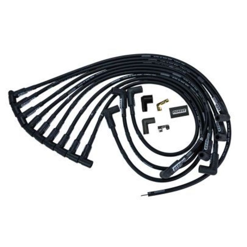 Moroso 73707 Chevrolet Small Block Ignition Wire Set - Ultra 40 - Unsleeved - HEI - Over Valve - Black