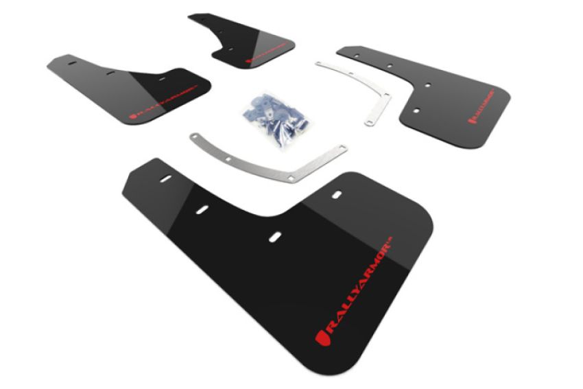 Rally Armor MF49-UR-BLK/RD Black Mud Flap/Red Logo