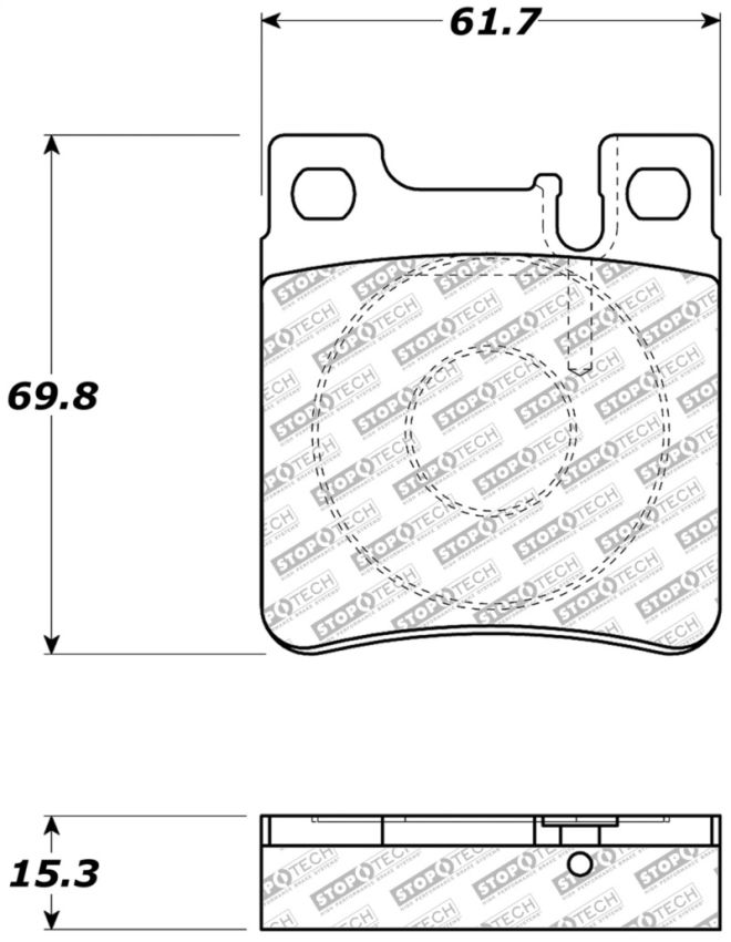Stoptech 305.06030 Street Select Brake Pads - Rear