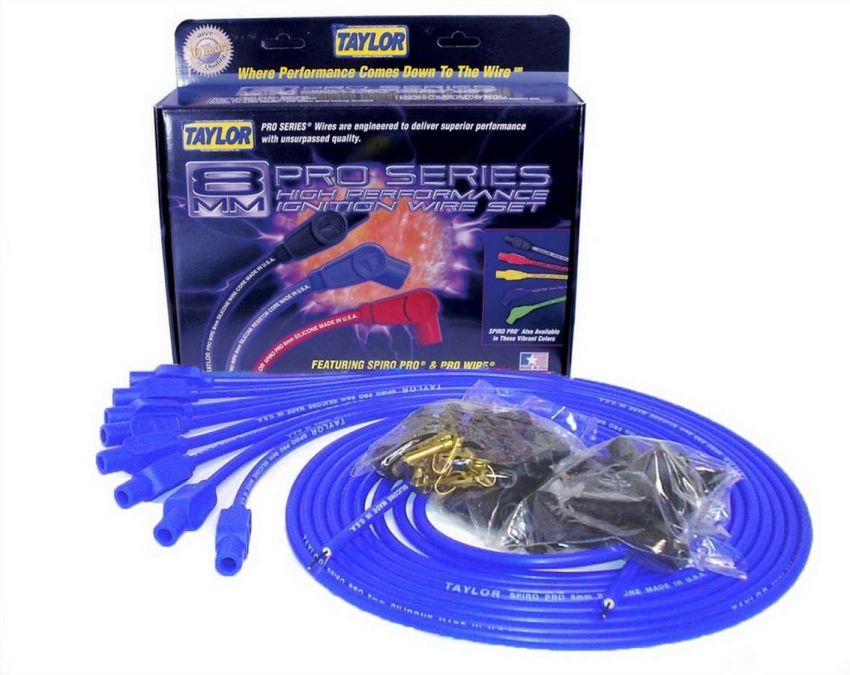 Taylor Cable 73655 8mm Blue Spiro-Pro Wires