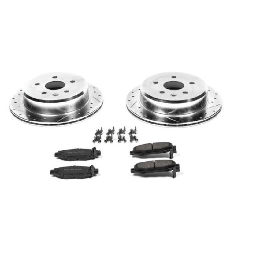 PowerStop K1072 Z23 Daily Driver Carbon-Fiber Ceramic Brake Pad and Drilled & Slotted Rotor Kit