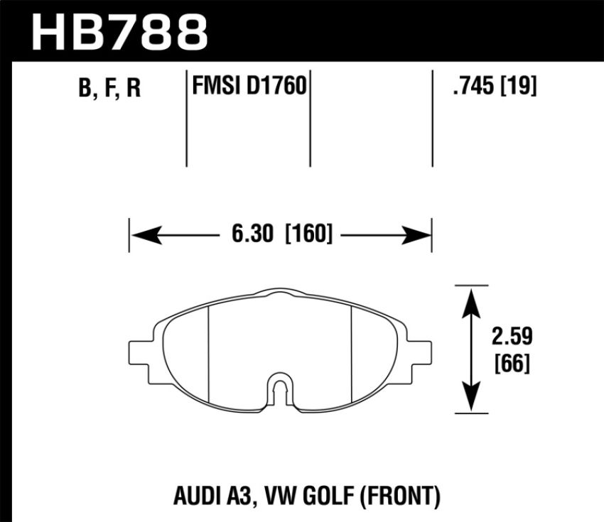 Hawk Performance HB788Z.745 Performance Ceramic Disc Brake Pad