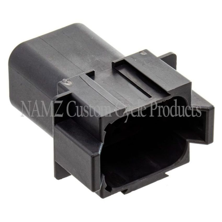 NAMZ DR-8B Deutsch DT Series 8-Wire Receptacle & Wedgelock - Black (HD 72108-94BK)