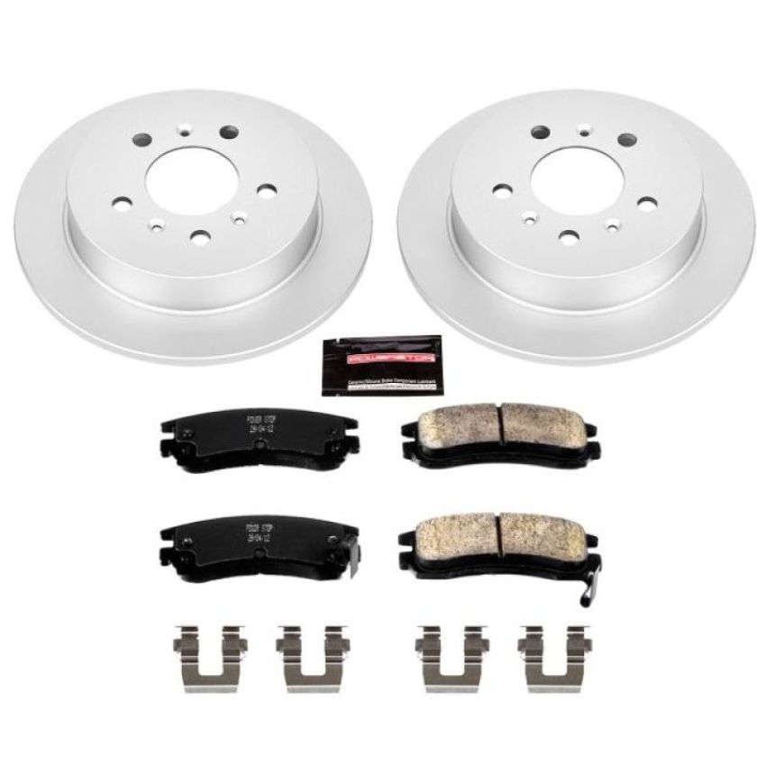 PowerStop CRK1440 Genuine Geomet Coated Rotor and Low-Dust Ceramic Brake Pad Kit