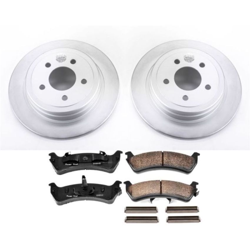 PowerStop CRK1770 Genuine Geomet Coated Rotor and Low-Dust Ceramic Brake Pad Kit
