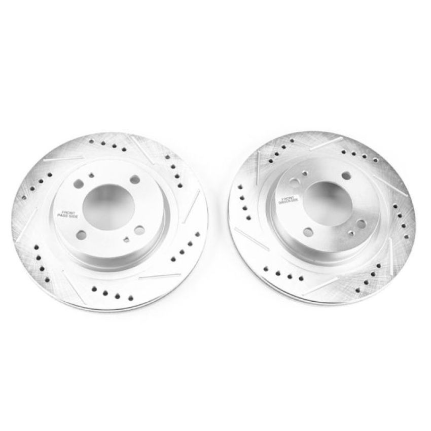 PowerStop JBR1762XPR PowerStop Evolution Performance Drilled, Slotted & Plated Brake Rotor Pair