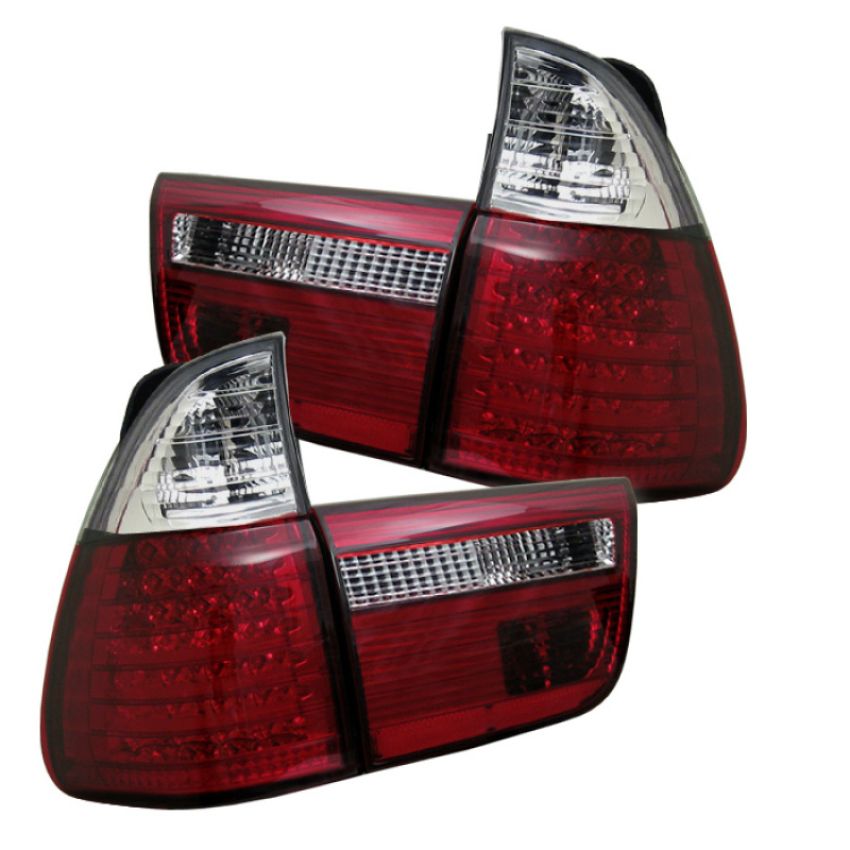 SPYDER 5000804 LED Tail Lights - Red Clear