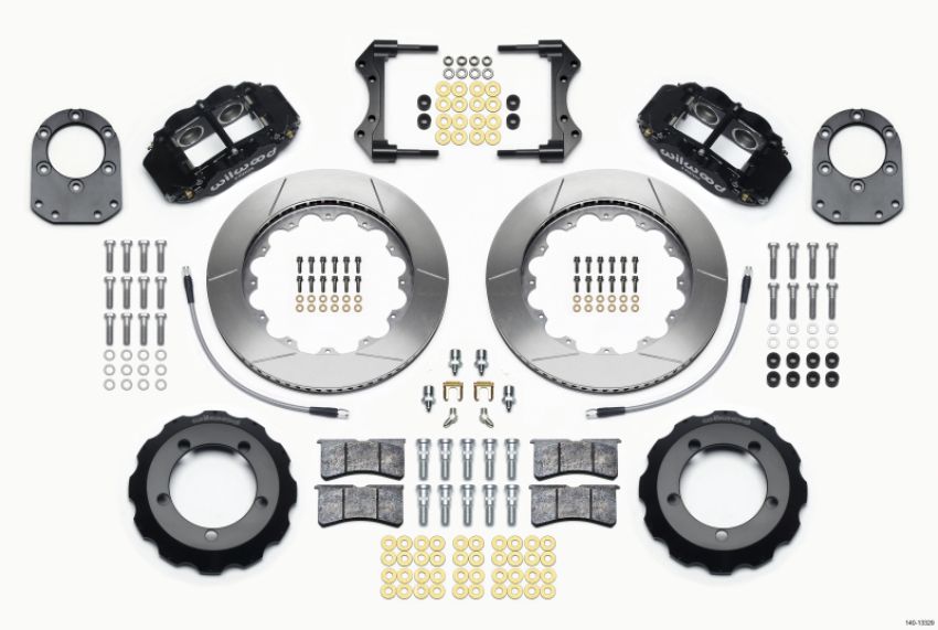 Wilwood 140-13329 Narrow Superlite 4R Front Hat Kit 14.00in 66-75 Ford Bronco Dana 30/44 w/Lines