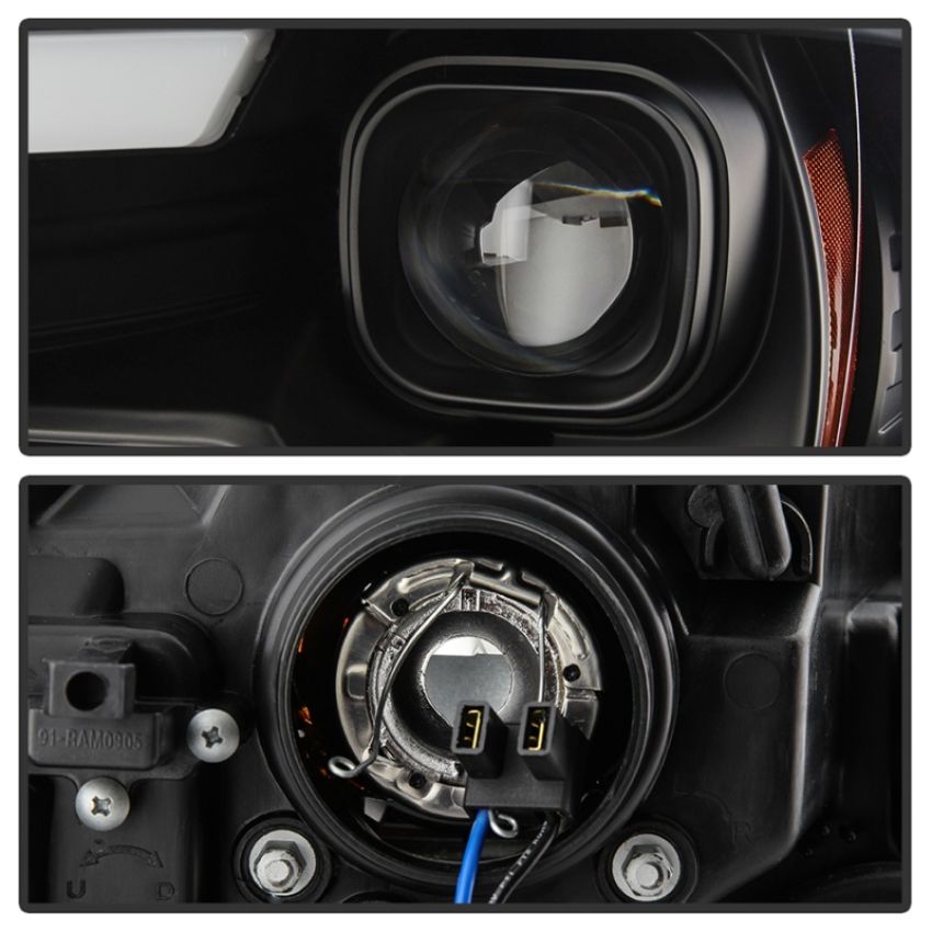 SPYDER 5086266 Projector Headlights - Version 2 - Switch Back Light Bar Turn Signal - Black