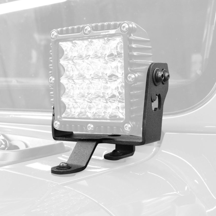 Go Rhino 730066T 18-20 Jeep Wrangler JL/JLU/Gladiator JT Light Mount - 6in Q4 Series