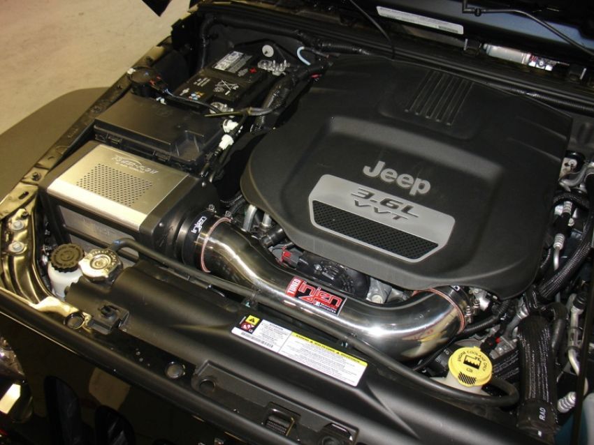Injen PF5003WB 12-13 Jeep Wrangler JK 3.6L V6 Wrinkle Black Short Ram Intake w/ Power Flow Box
