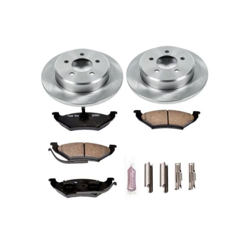 PowerStop KOE5149 OE Stock Replacement Low-Dust Ceramic Brake Pad and Rotor Kit