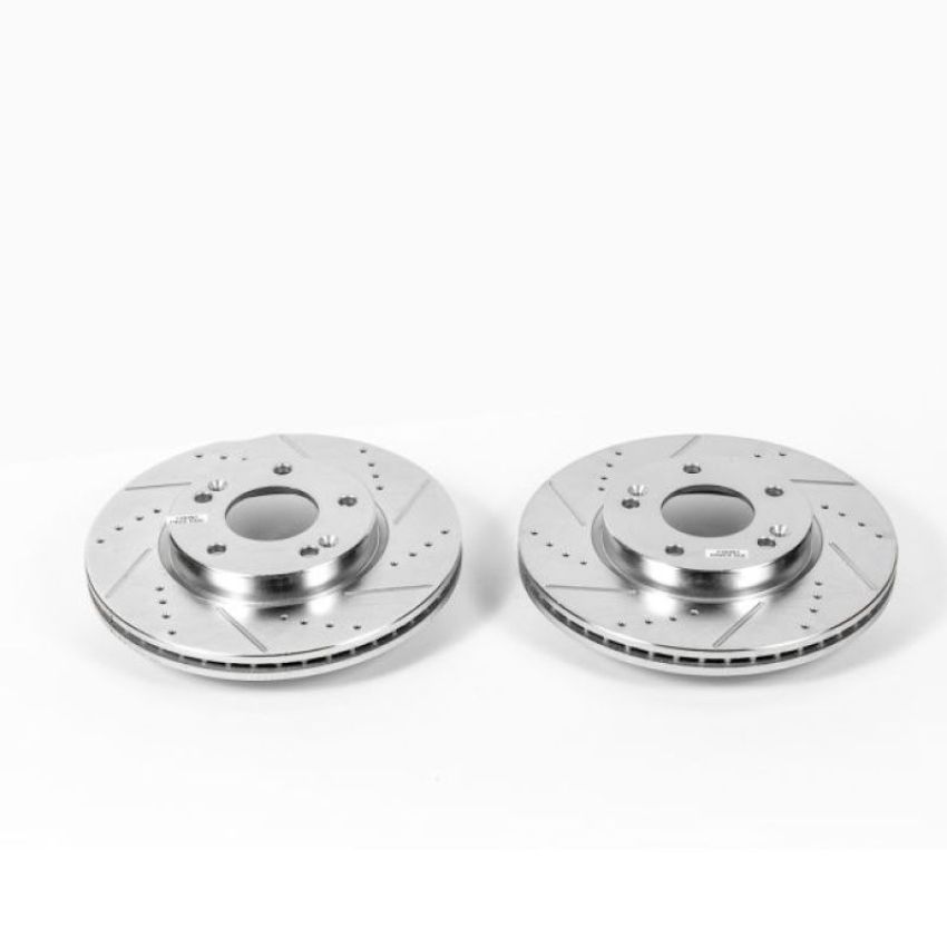PowerStop JBR1564XPR PowerStop Evolution Performance Drilled, Slotted & Plated Brake Rotor Pair