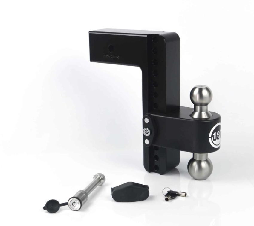 Weigh Safe LTB10-3-KA-CER-BLA 180 Hitch 10in Drop Hitch & 3in Shank (10K/21K GTWR) w/WS05 - Black Cerakote
