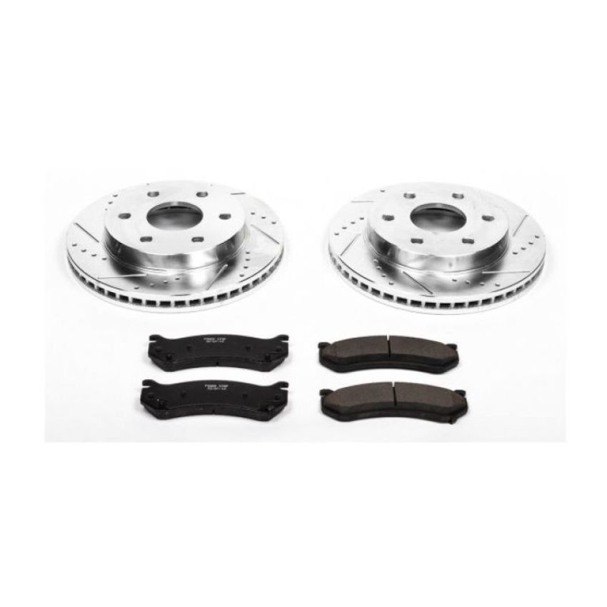 PowerStop K2009 Z23 Daily Driver Carbon-Fiber Ceramic Brake Pad and Drilled & Slotted Rotor Kit