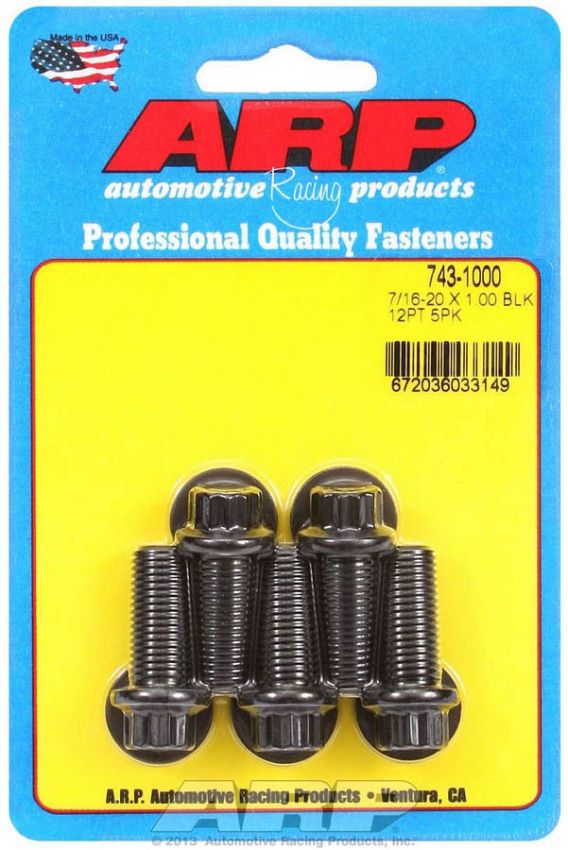 ARP ARP743-1000 Bolt Kit - 12pt. (5) 7/16-20 x 1.000