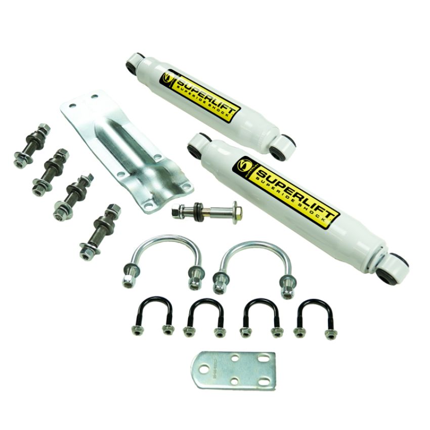 Superlift 92660 73-91 GM 1/2 and 3/4 Ton 4WD Vehicles Solid Axle Dual Steering Stabilizer Kit