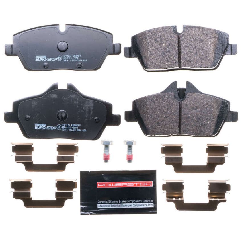PowerStop ESP1126 EuroStop ECE-R90 Certified Brake Pad Set