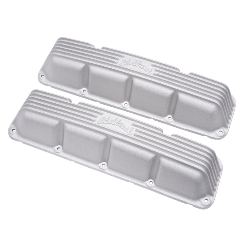 EDELBROCK EDE41999 Valve Cover Kit Classic Finned AMC/Jeep V8 67-91