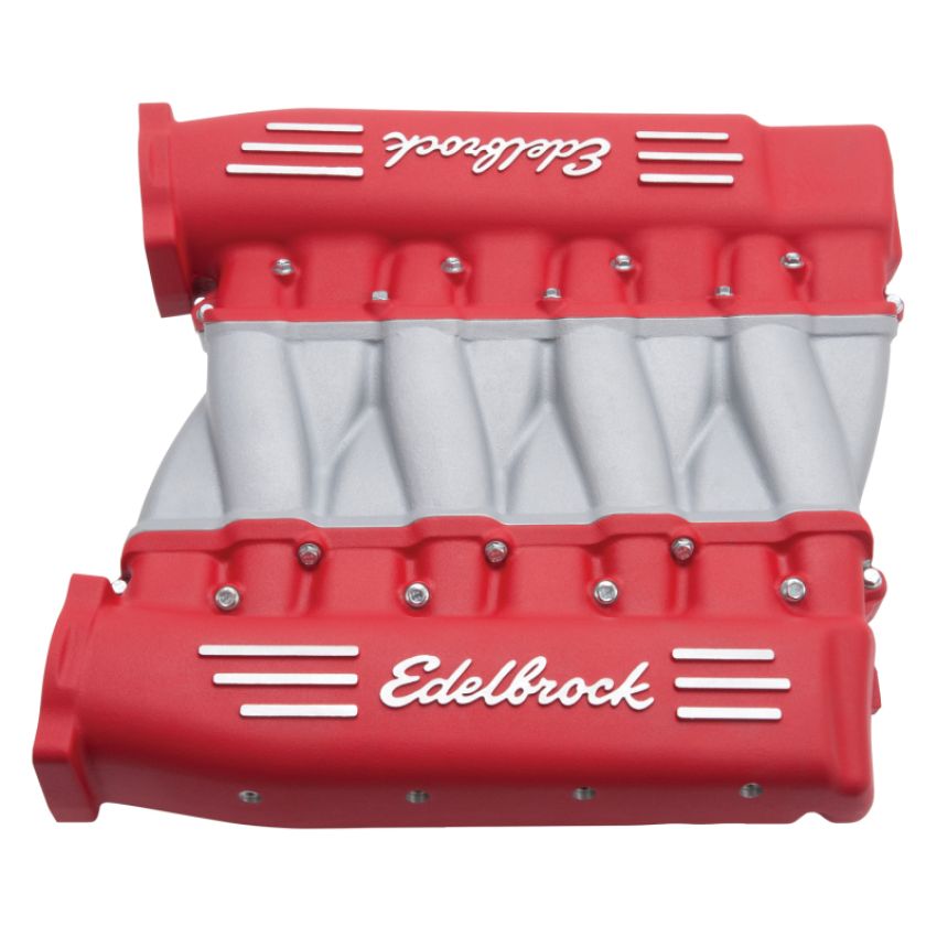 Edelbrock 7141 Manifold Chevy Ls LS3 Cross Ram w/ Red Plenums