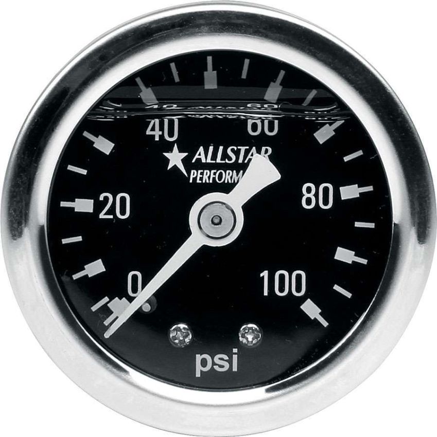 ALLSTAR PERFORMANCE ALL80206 1.5in Gauge 0-100 PSI Liquid Filled