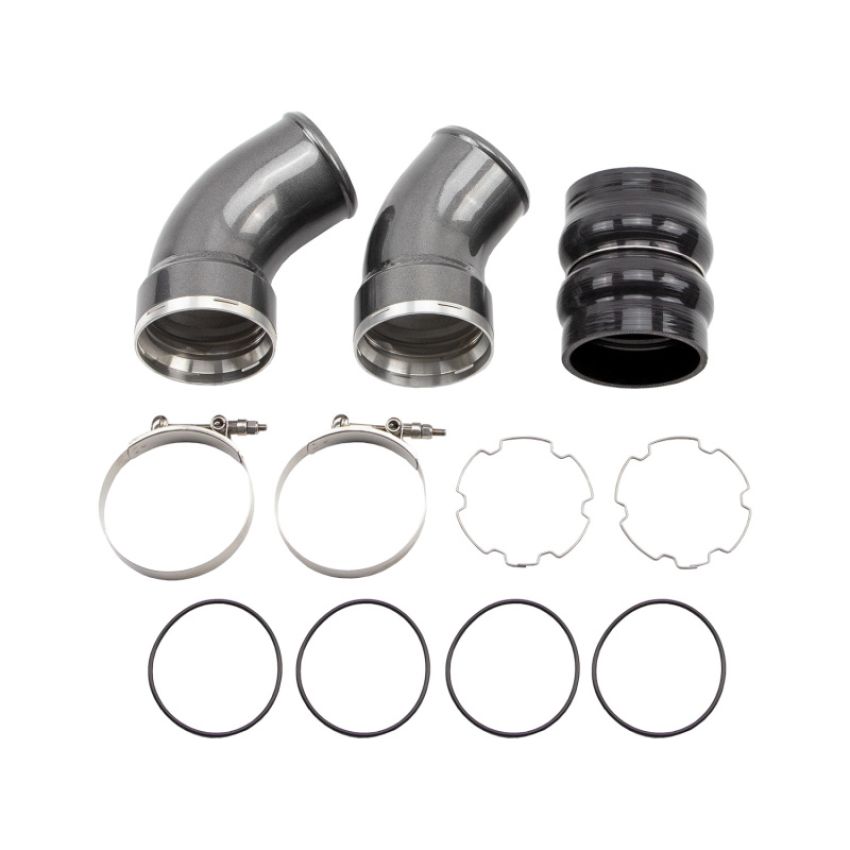 Wehrli WCF100367-BB 06-10 Chevrolet 6.6L LBZ/LMM Duramax Passenger Side 3.5in Intercooler Pipe - Bengal Blue