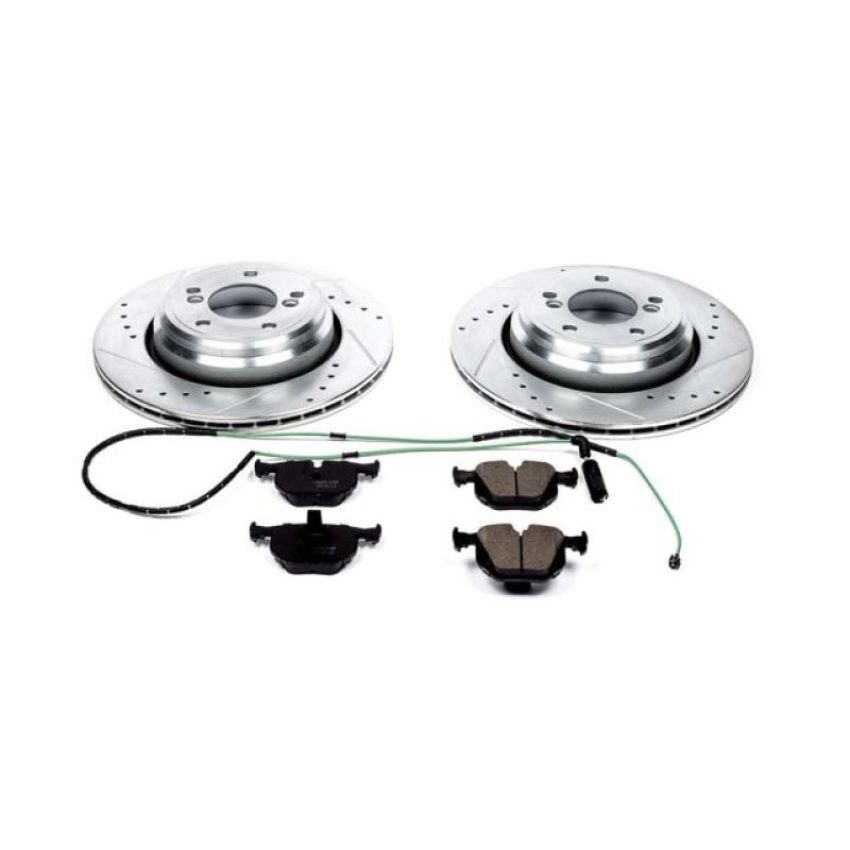 PowerStop K5732 Z23 Daily Driver Carbon-Fiber Ceramic Brake Pad and Drilled & Slotted Rotor Kit