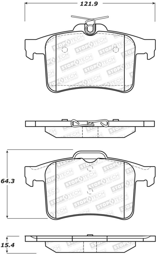 Stoptech 308.14490 Street Brake Pads - Front