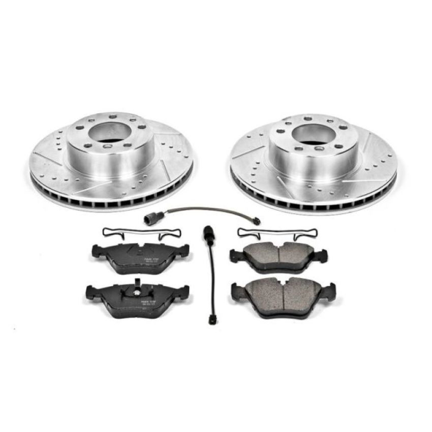 PowerStop K379 Z23 Daily Driver Carbon-Fiber Ceramic Brake Pad and Drilled & Slotted Rotor Kit