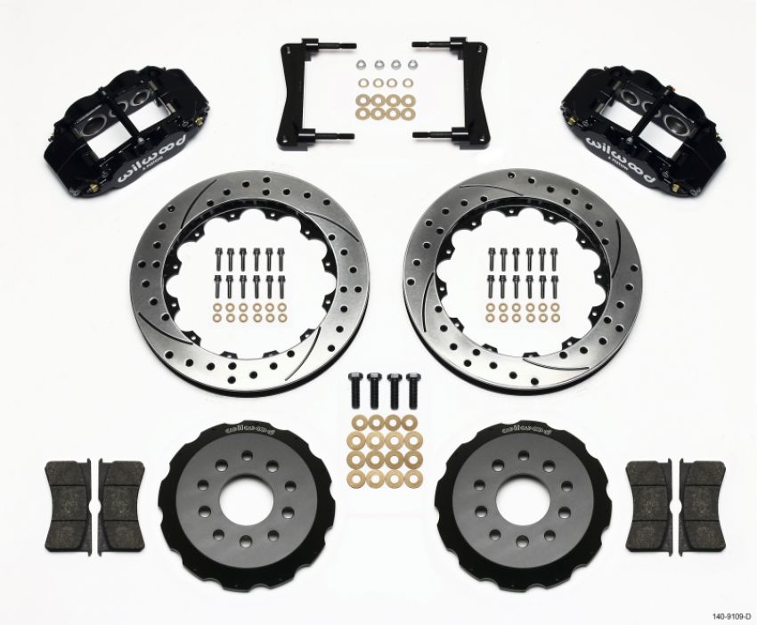 Wilwood 140-9109-D Narrow Superlite 6R Front Hat Kit 13.06in Drilled 2005-2014 Mustang