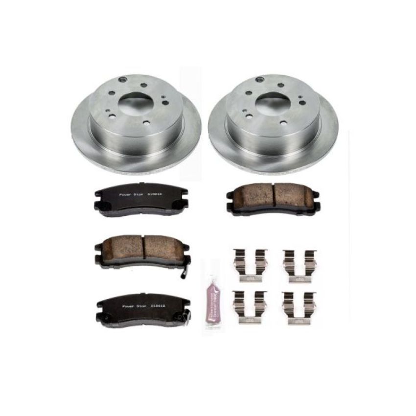 PowerStop KOE155 OE Stock Replacement Low-Dust Ceramic Brake Pad and Rotor Kit