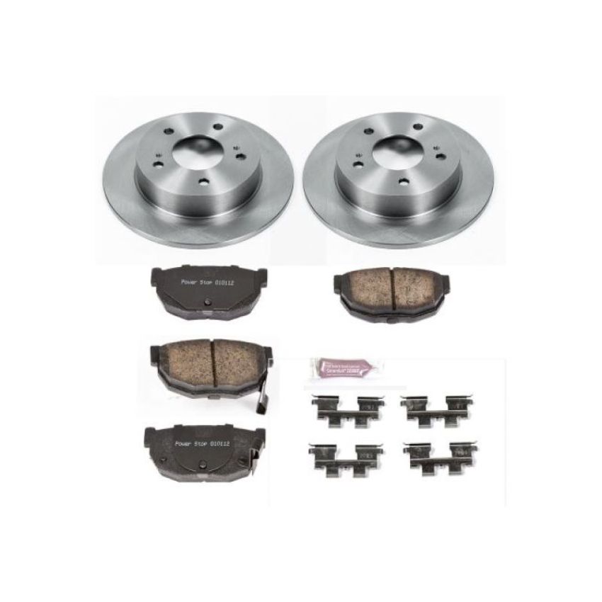 PowerStop KOE1174 OE Stock Replacement Low-Dust Ceramic Brake Pad and Rotor Kit