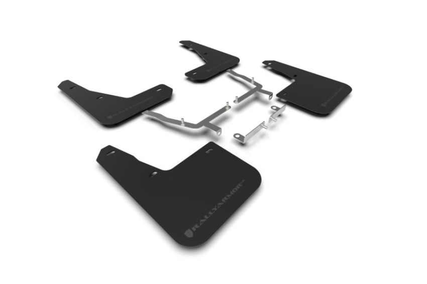 Rally Armor MF77-UR-BLK/GRY Black Mud Flap/Grey Logo
