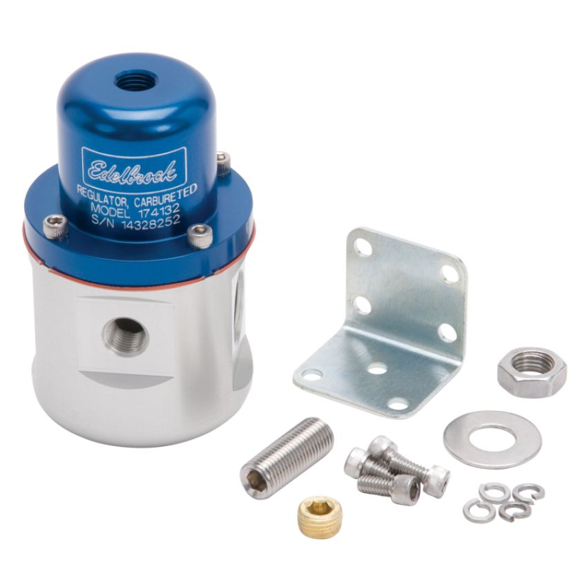 EDELBROCK EDE174132 Fuel Pressure Regulator Bypass Style 160GPH Blue