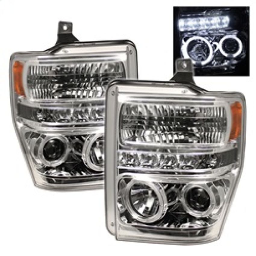 SPYDER 5010582 Projector Headlights - LED Halo - Chrome