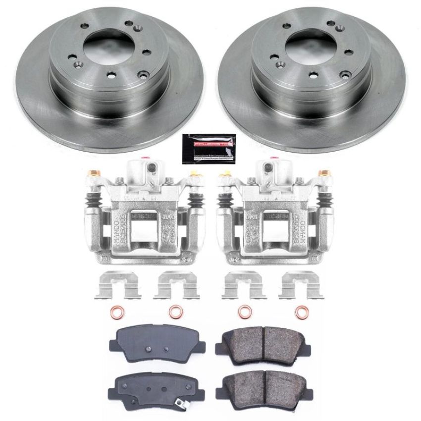 PowerStop KCOE5381 OE Stock Replacement Low-Dust Ceramic Brake Pad, Rotor and Caliper Kit